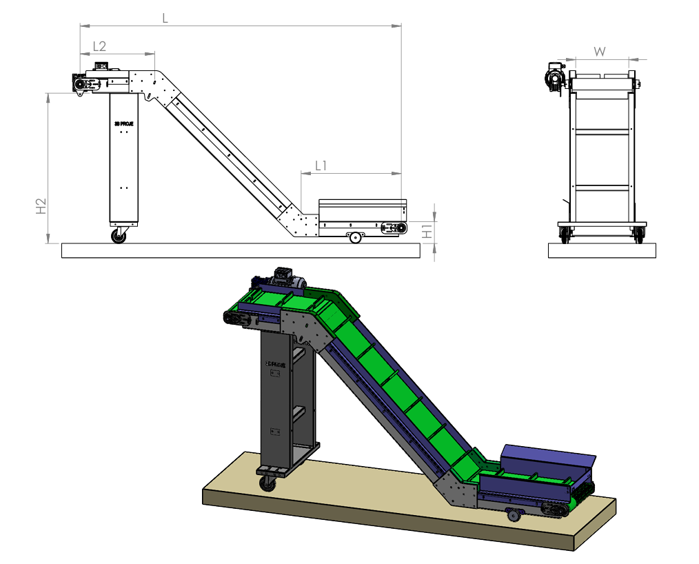 Z Tipi PVC Bantlı Konveyörler